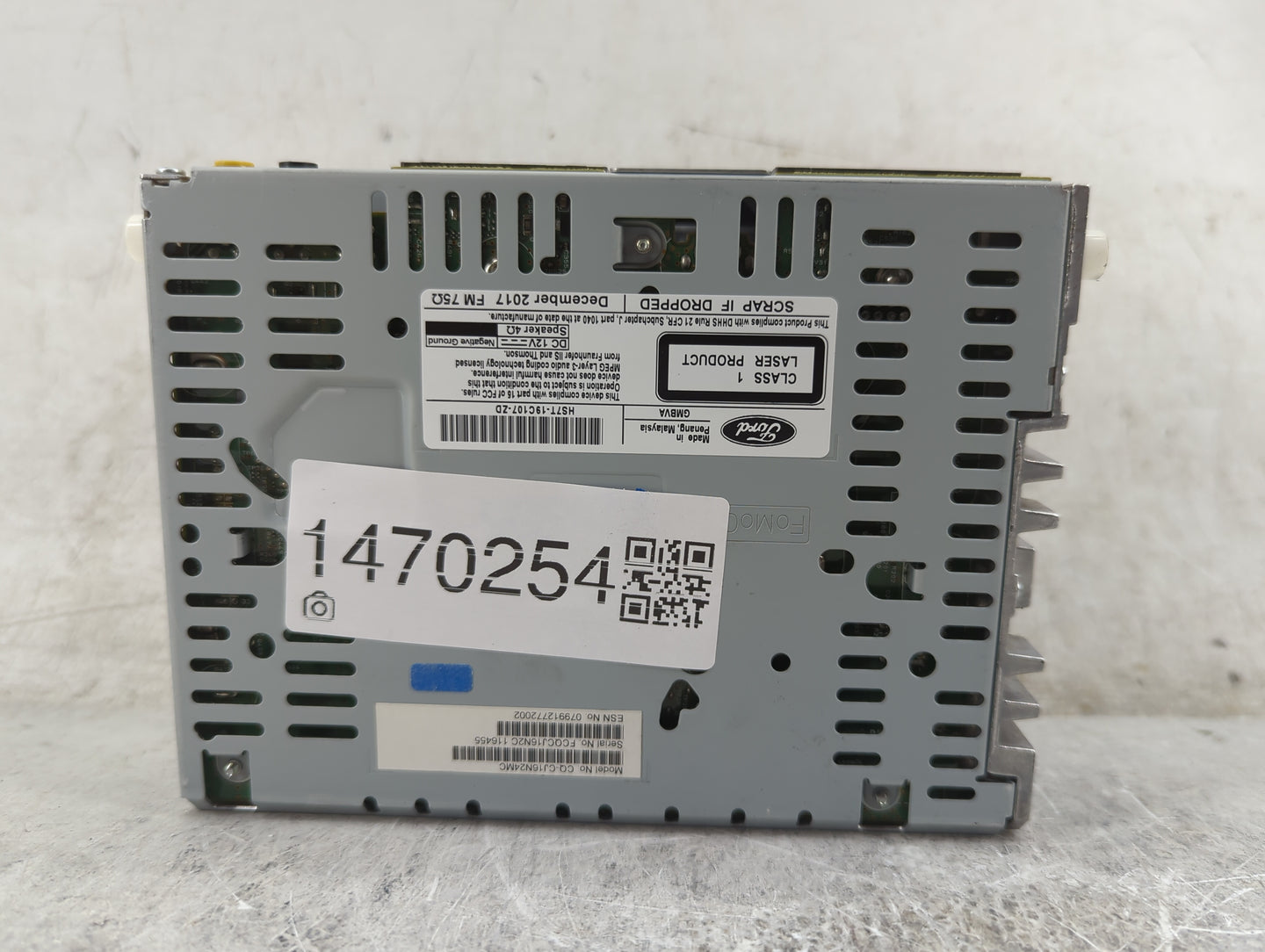 2017-2020 Ford Fusion Radio AM FM Cd Player Receiver Replacement P/N:HS7T-19C107-ZD CQ-JFN24MC Fits Fits 2017 2018 2019 2020
