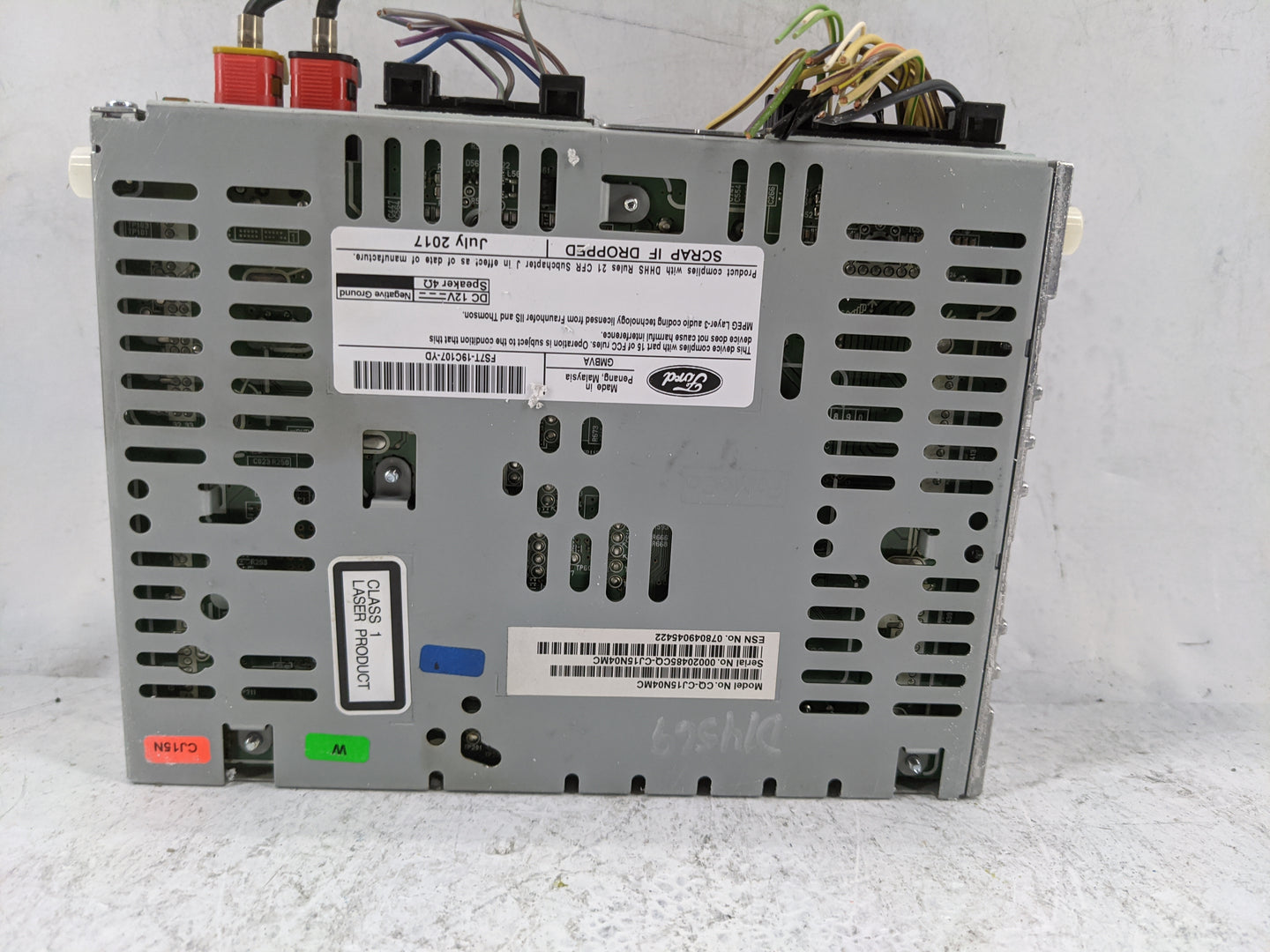2017-2020 Ford Fusion Radio AM FM Cd Player Receiver Replacement P/N:FS7T-19C107-YD CQ-CJ15N04MC Fits Fits 2017 2018 2019 20