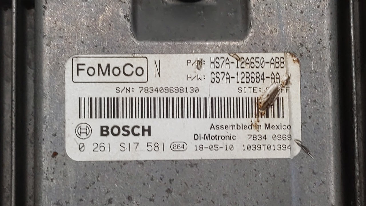 2017-2019 Ford Fusion PCM Engine Control Computer ECU ECM PCU OEM P/N:KS7A-12A650-BCA HS7A-12A650-ABB Fits Fits 2017 2018 20