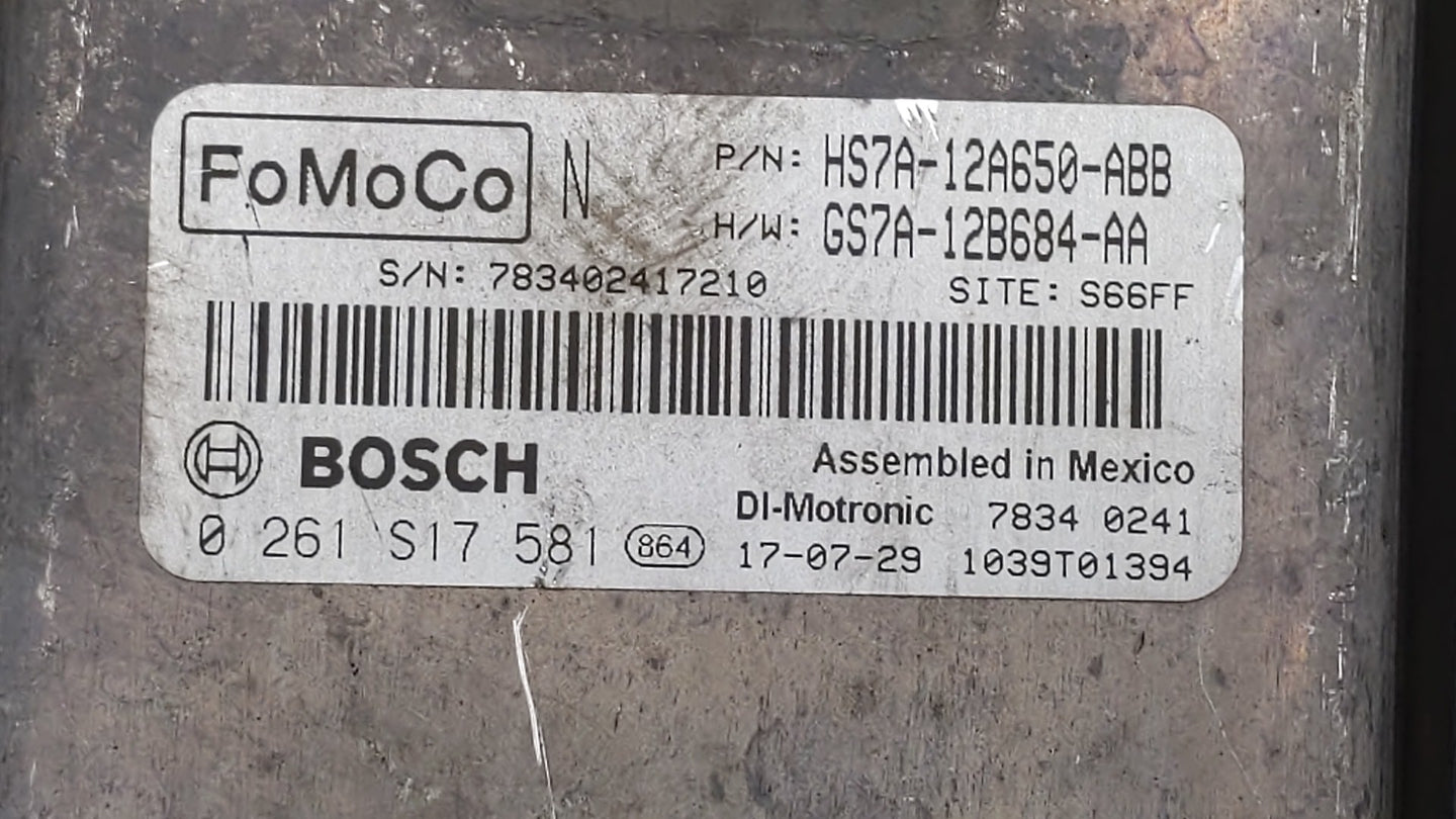 2017-2019 Ford Fusion PCM Engine Control Computer ECU ECM PCU OEM P/N:KS7A-12A650-BCA HS7A-12A650-ABB Fits Fits 2017 2018 20