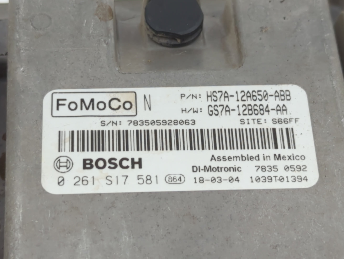 2017-2019 Ford Fusion PCM Engine Control Computer ECU ECM PCU OEM P/N:HS7A-12A650-ABB RMGS7A-12A650-AA Fits Fits 2017 2018 2