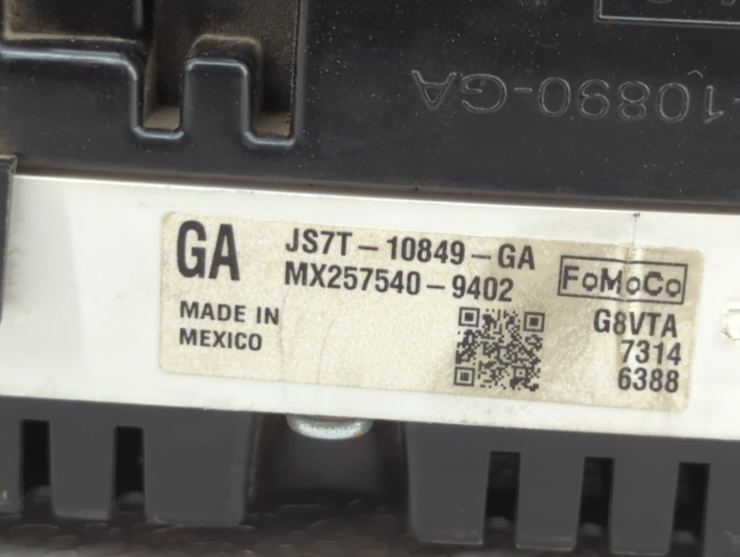 2018 Ford Fusion Instrument Cluster Speedometer Gauges P/N:JS7T-10849-GA Fits OEM Used Auto Parts - Oemusedautoparts1.com