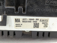 2018 Ford Fusion Instrument Cluster Speedometer Gauges P/N:JS7T-10849-MA Fits OEM Used Auto Parts - Oemusedautoparts1.com