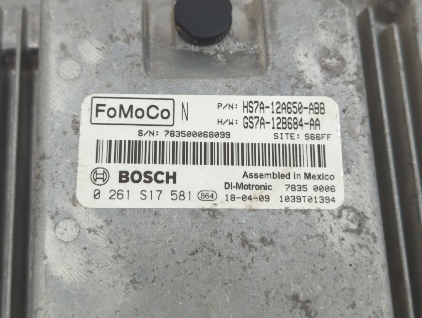 2017-2019 Ford Fusion PCM Engine Control Computer ECU ECM PCU OEM P/N:KS7A-12A650-BCA HS7A-12A650-ABB Fits Fits 2017 2018 20