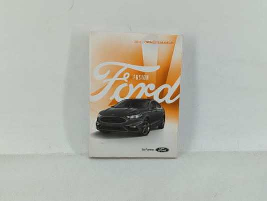 2018 Ford Fusion Owners Manual Book Guide OEM Used Auto Parts - Oemusedautoparts1.com