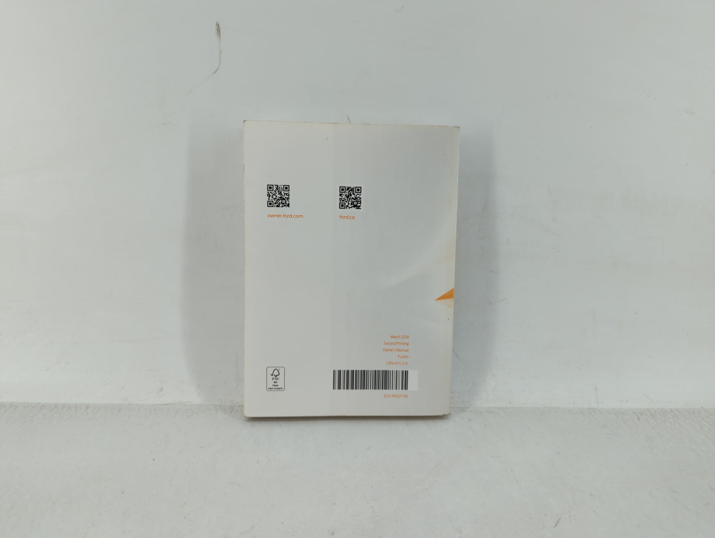 2018 Ford Fusion Owners Manual Book Guide OEM Used Auto Parts - Oemusedautoparts1.com