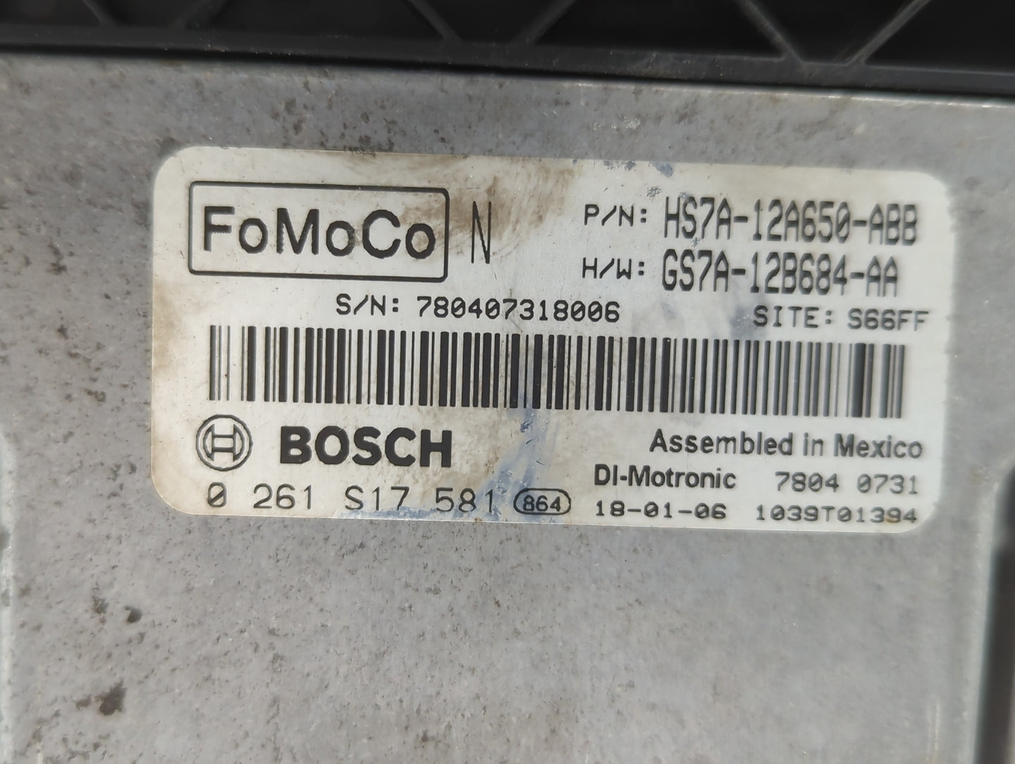 2017-2019 Ford Fusion PCM Engine Control Computer ECU ECM PCU OEM P/N:KS7A-12A650-BCA HS7A-12A650-ABB Fits Fits 2017 2018 20