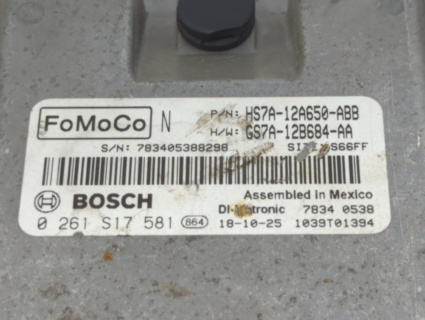 2017-2019 Ford Fusion PCM Engine Control Computer ECU ECM PCU OEM P/N:KS7A-12A650-BCA HS7A-12A650-ABB Fits Fits 2017 2018 20