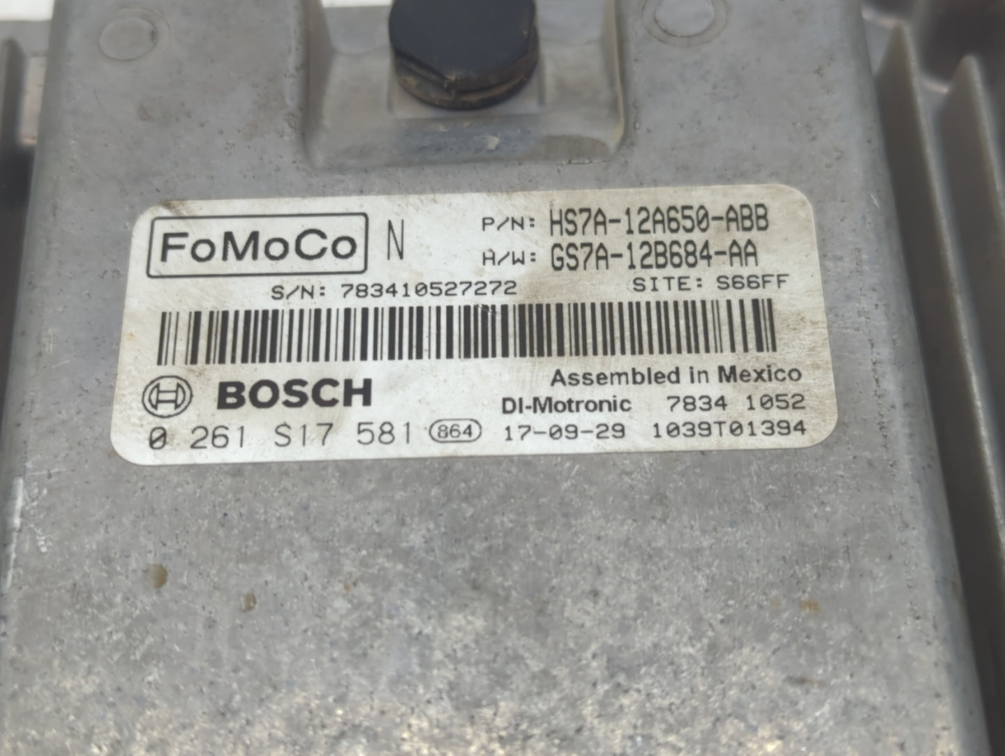 2017-2019 Ford Fusion PCM Engine Control Computer ECU ECM PCU OEM P/N:KS7A-12A650-BCA HS7A-12A650-ABB Fits Fits 2017 2018 20