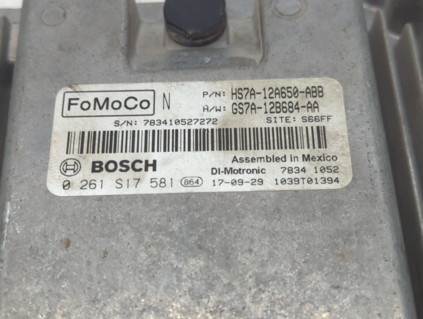 2017-2019 Ford Fusion PCM Engine Control Computer ECU ECM PCU OEM P/N:KS7A-12A650-BCA HS7A-12A650-ABB Fits Fits 2017 2018 20