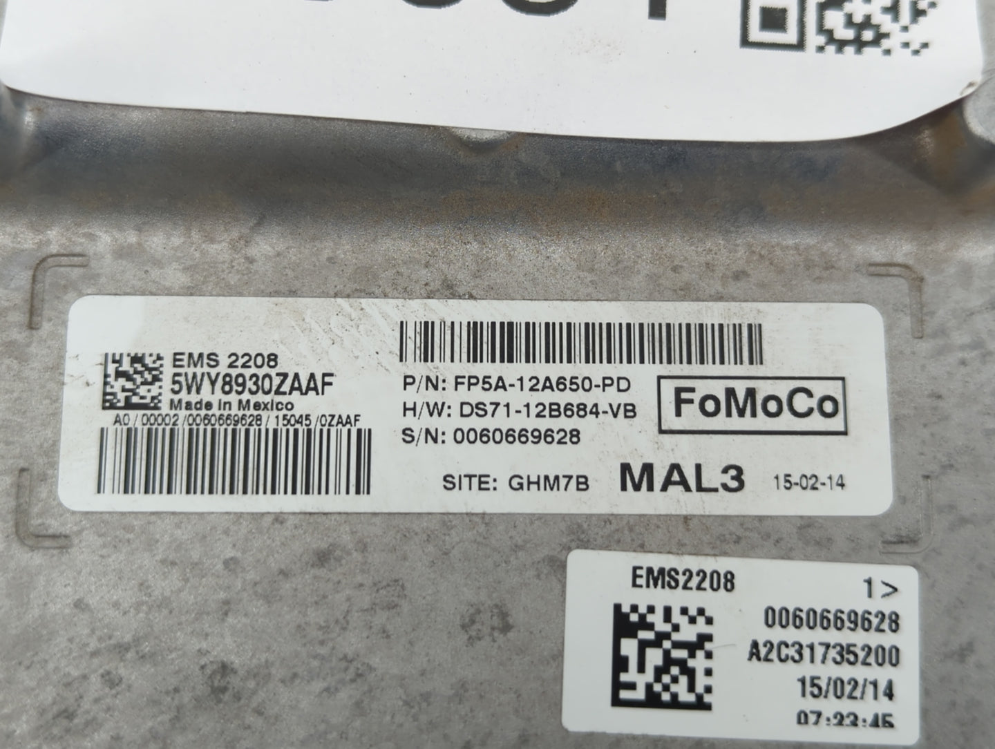 2017-2020 Ford Fusion PCM Engine Control Computer ECU ECM PCU OEM P/N:DS71-12B684-VB DS71-12B684-VC Fits OEM Used Auto Parts
