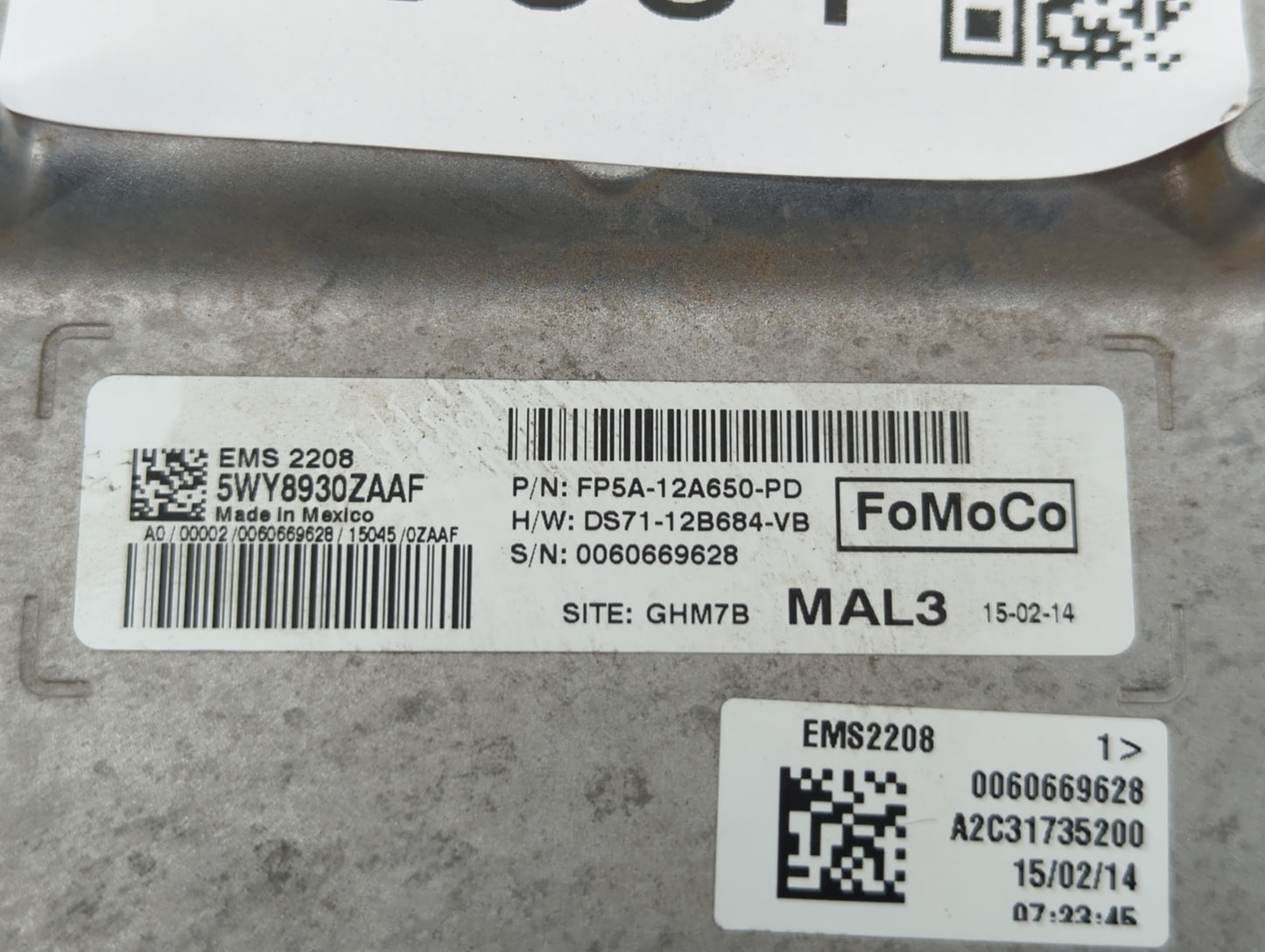 2017-2020 Ford Fusion PCM Engine Control Computer ECU ECM PCU OEM P/N:DS71-12B684-VB DS71-12B684-VC Fits OEM Used Auto Parts
