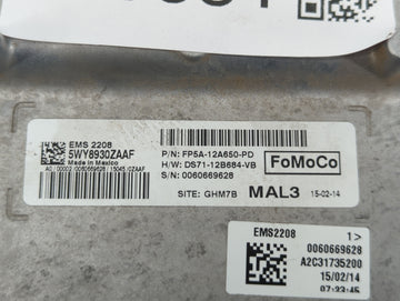 2017-2020 Ford Fusion PCM Engine Control Computer ECU ECM PCU OEM P/N:DS71-12B684-VB DS71-12B684-VC Fits OEM Used Auto Parts