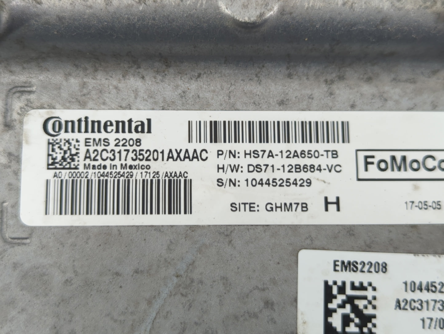 2017-2020 Ford Fusion PCM Engine Control Computer ECU ECM PCU OEM P/N:DS71-12B684-VC HS7A-12A650-TB Fits OEM Used Auto Parts