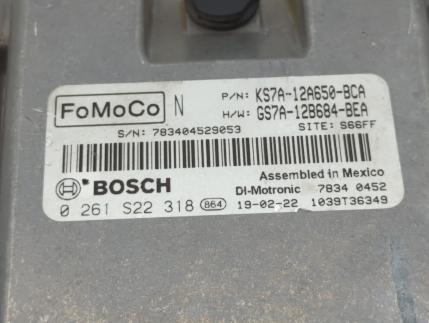 2017-2019 Ford Fusion PCM Engine Control Computer ECU ECM PCU OEM P/N:KS7A-12A650-BCA HS7A-12A650-ABB Fits Fits 2017 2018 20