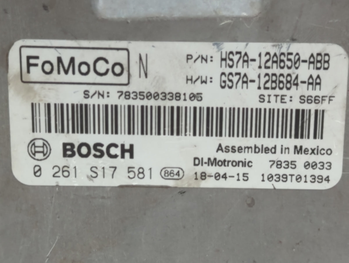 2017-2019 Ford Fusion PCM Engine Control Computer ECU ECM PCU OEM P/N:GS7A-12B684-AA HS7A-12A650-ABB Fits 2017 2018 2019 OEM