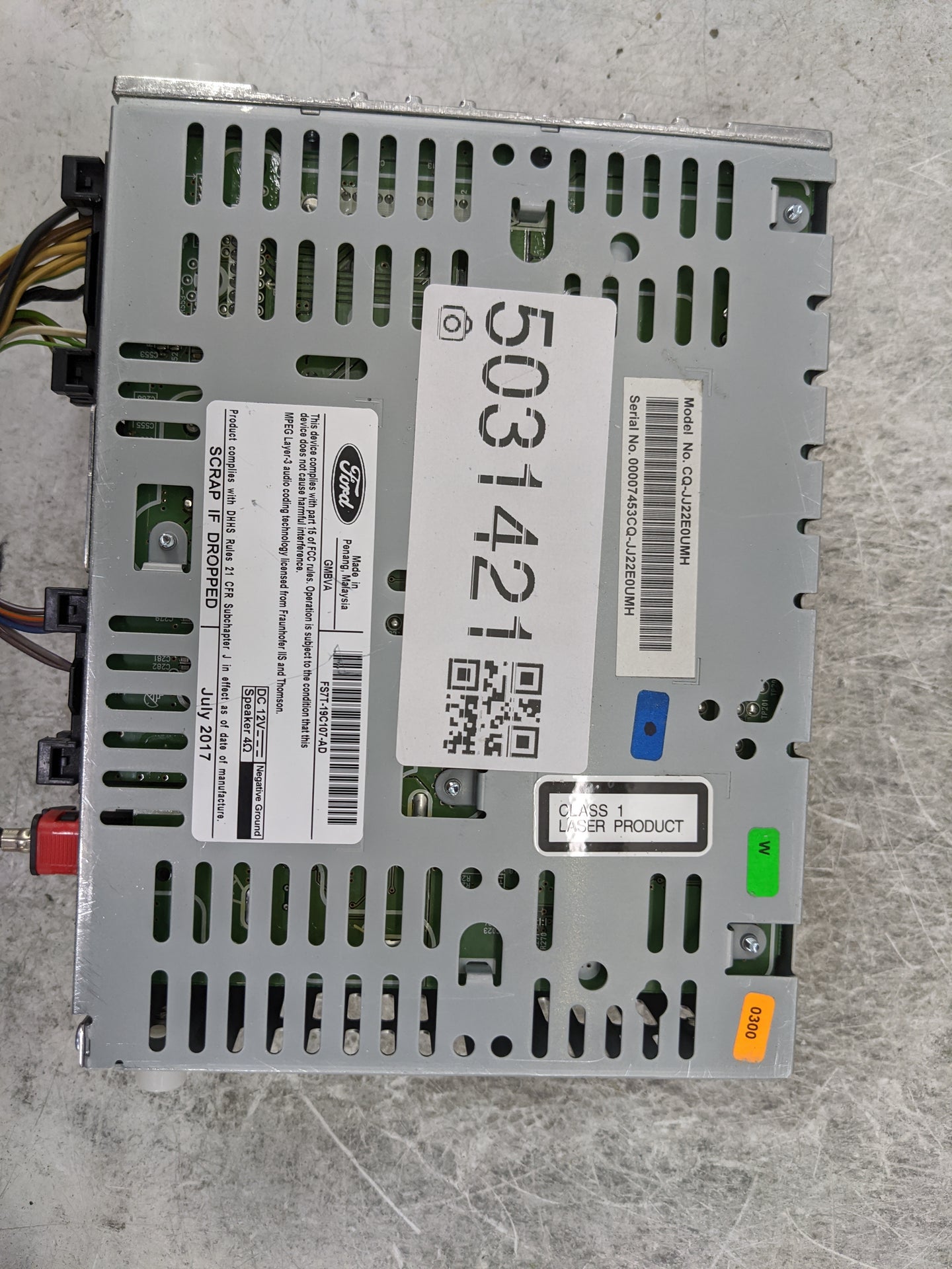 2017-2020 Ford Fusion Radio AM FM Cd Player Receiver Replacement P/N:CQ-JJ22E0UMH FS7T-19C107-AD Fits Fits 2017 2018 2019 20