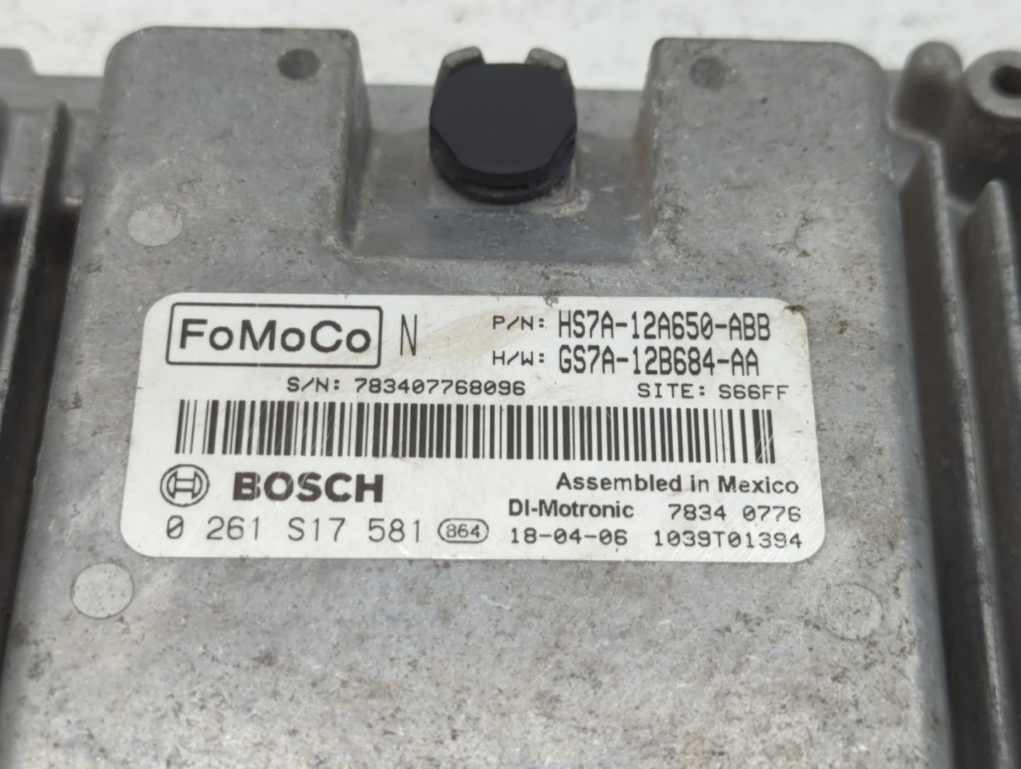 2017-2019 Ford Fusion PCM Engine Control Computer ECU ECM PCU OEM P/N:HS7A-12A650-ABB Fits Fits 2017 2018 2019 OEM Used Auto