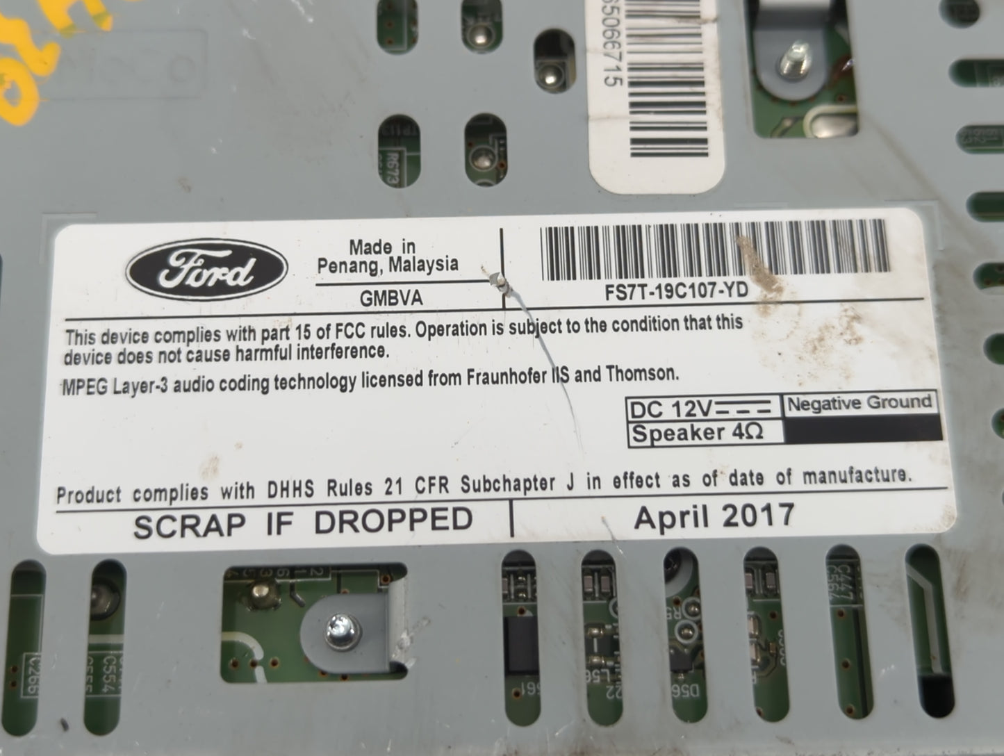 2017-2020 Ford Fusion Radio Control Panel - Oemusedautoparts1.com