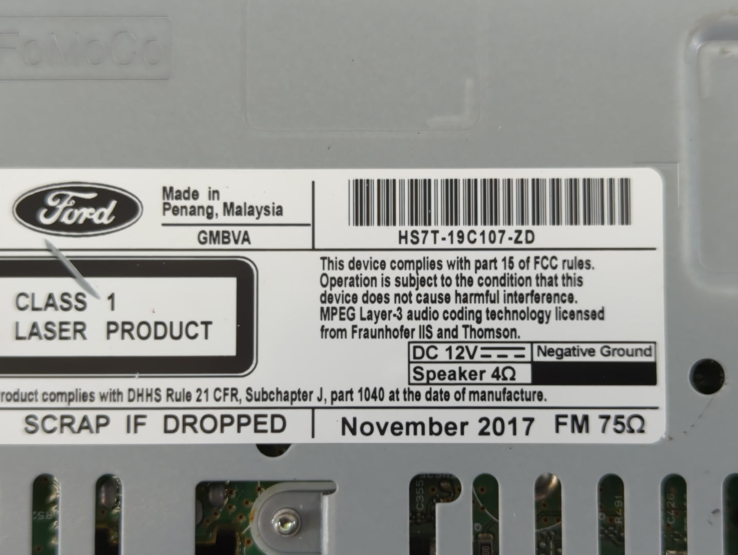 2017-2020 Ford Fusion Am Fm Cd Player Radio Receiver - Oemusedautoparts1.com