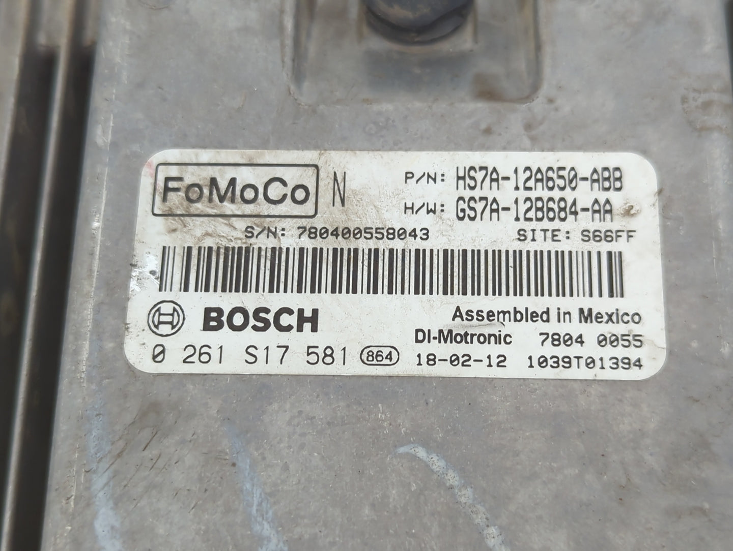 2017-2019 Ford Fusion PCM Engine Control Computer ECU ECM PCU OEM P/N:GS7A-12B684-AA HS7A-12A650-ABB Fits Fits 2017 2018 201