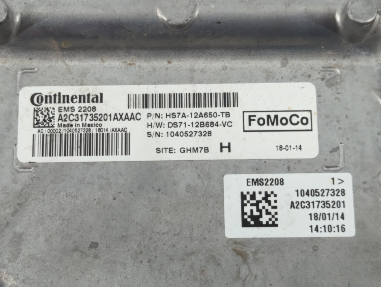 2017-2020 Ford Fusion PCM Engine Control Computer ECU ECM PCU OEM P/N:HS7A-12A650-TB Fits Fits 2014 2015 2016 2017 2018 2019