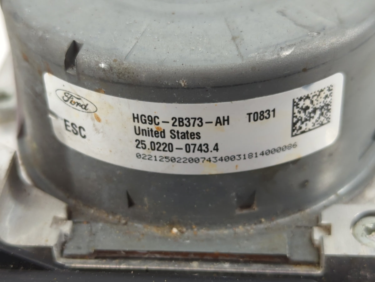 2017-2018 Ford Fusion Anti-Lock Brake ABS Pump Module Actuator OEM P/N:T0831 HG9C-2B373-AH Fits Fits 2017 2018 OEM Used Auto