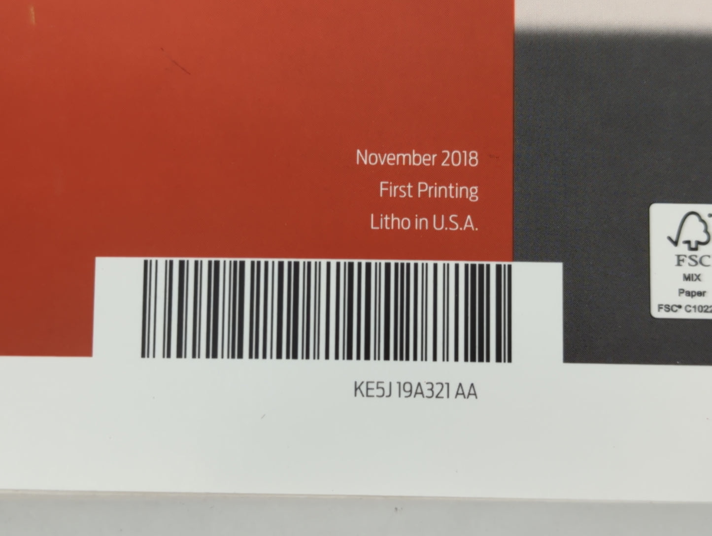 2018 Ford Fusion Owners Manual Book Guide P/N:KE5J 19A321 AA OEM Used Auto Parts - Oemusedautoparts1.com