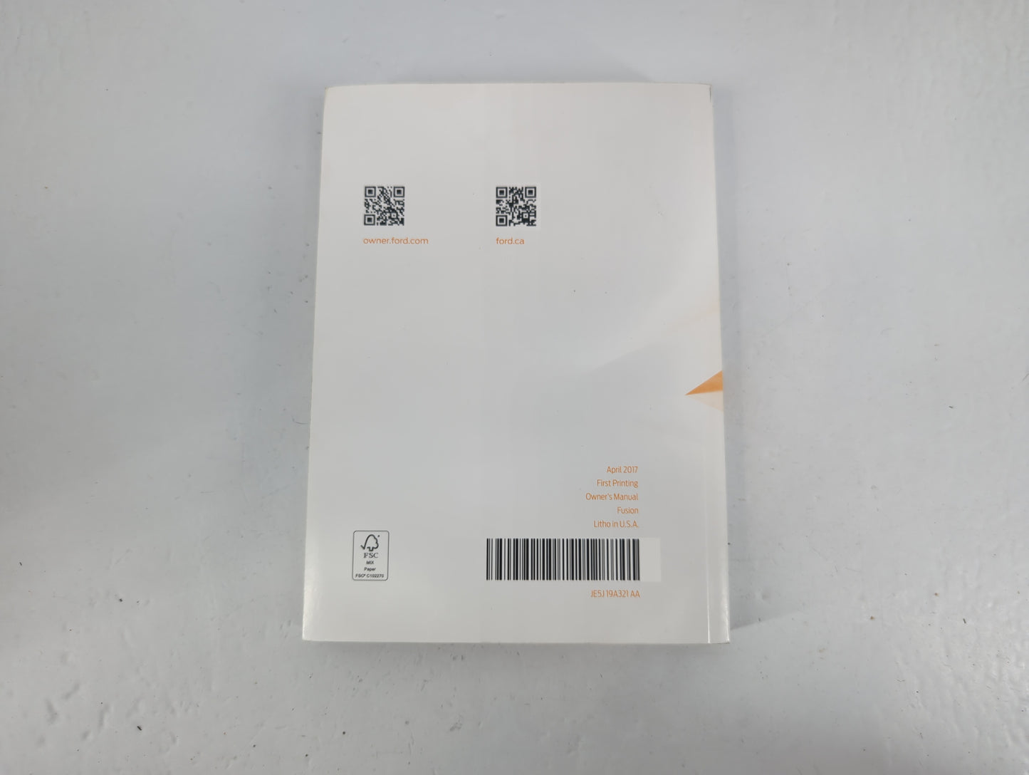 2018 Ford Fusion Owners Manual Book Guide P/N:JE5J 19A321 AA OEM Used Auto Parts - Oemusedautoparts1.com