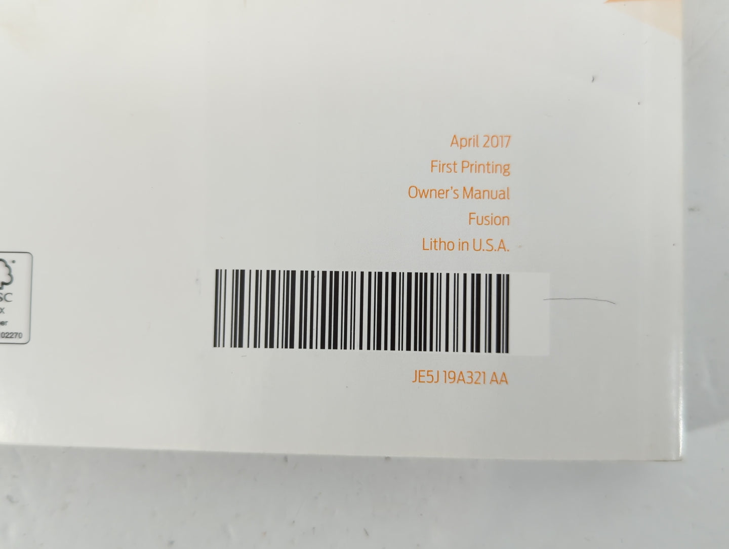 2018 Ford Fusion Owners Manual Book Guide P/N:JE5J 19A321 AA OEM Used Auto Parts - Oemusedautoparts1.com
