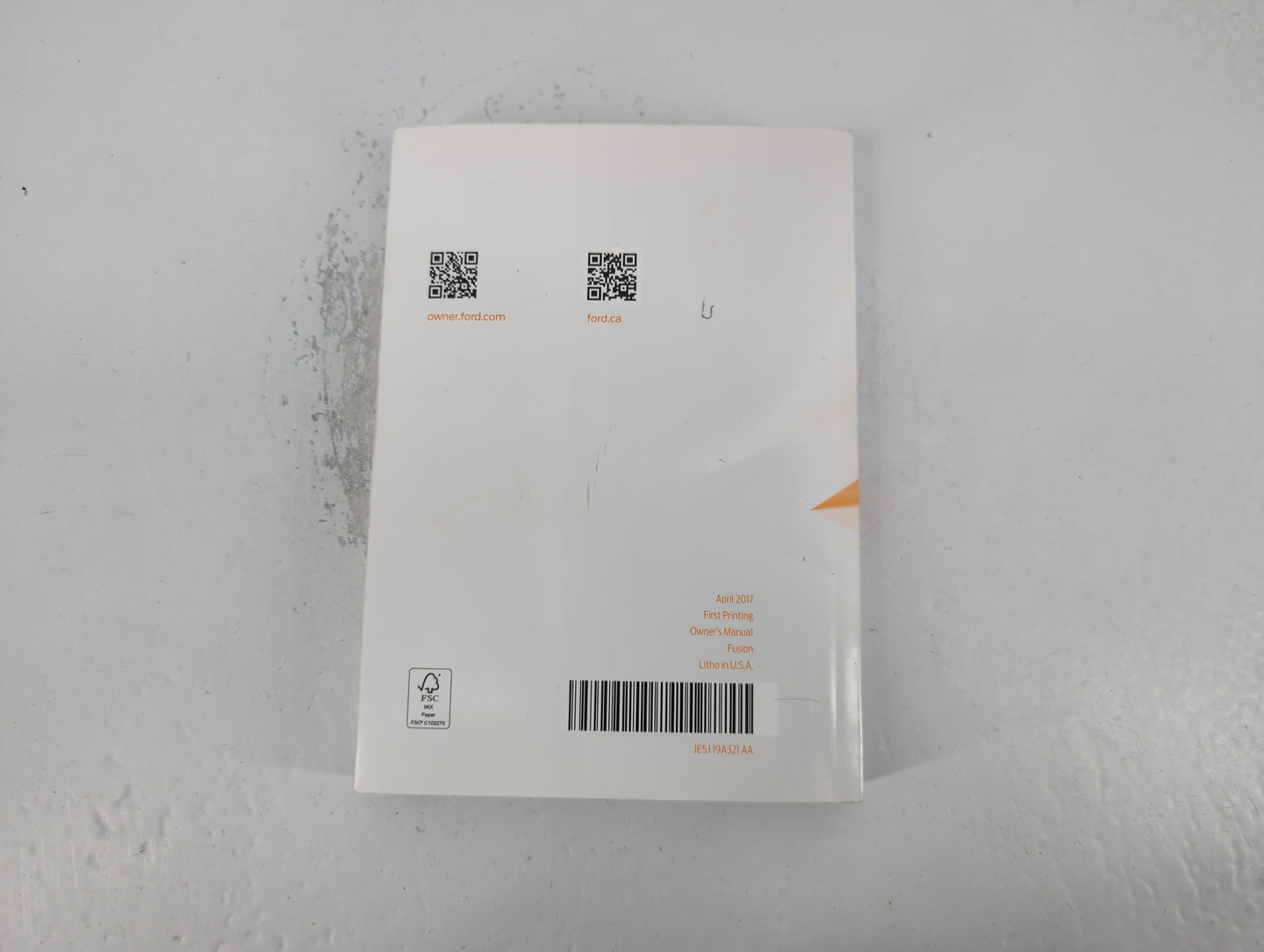 2018 Ford Fusion Owners Manual Book Guide P/N:JE5J 19A321 AA OEM Used Auto Parts - Oemusedautoparts1.com