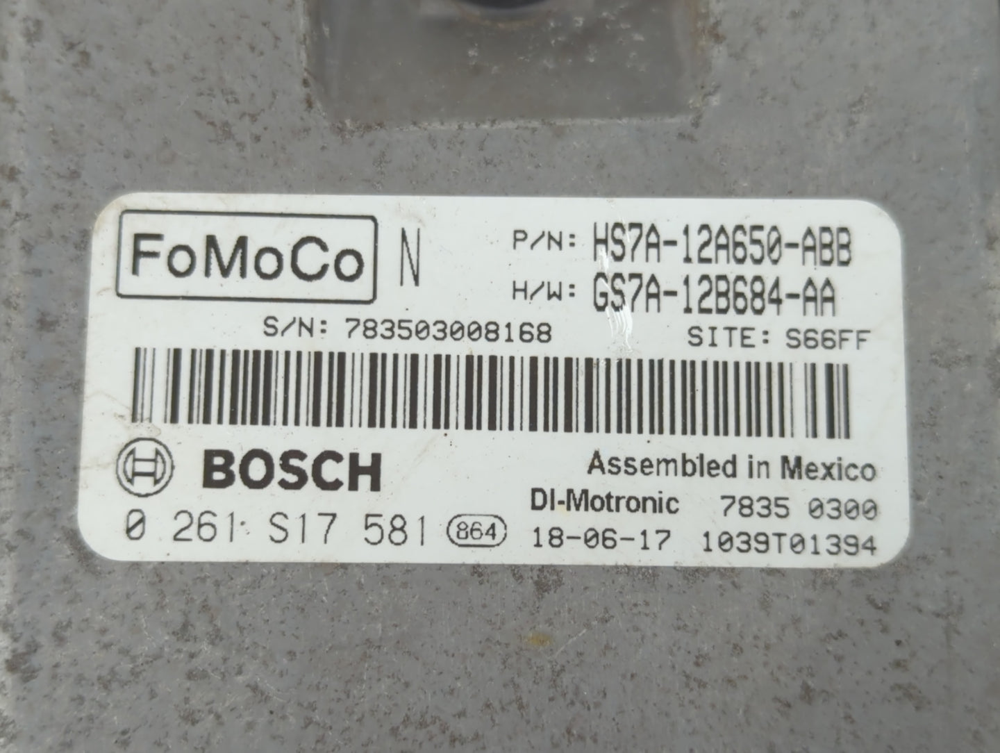 2017-2019 Ford Fusion PCM Engine Control Computer ECU ECM PCU OEM P/N:GS7A-12B684-AA HS7A-12A650-ABB Fits Fits 2017 2018 201