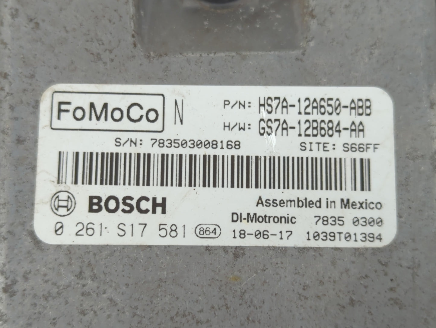 2017-2019 Ford Fusion PCM Engine Control Computer ECU ECM PCU OEM P/N:GS7A-12B684-AA HS7A-12A650-ABB Fits Fits 2017 2018 201
