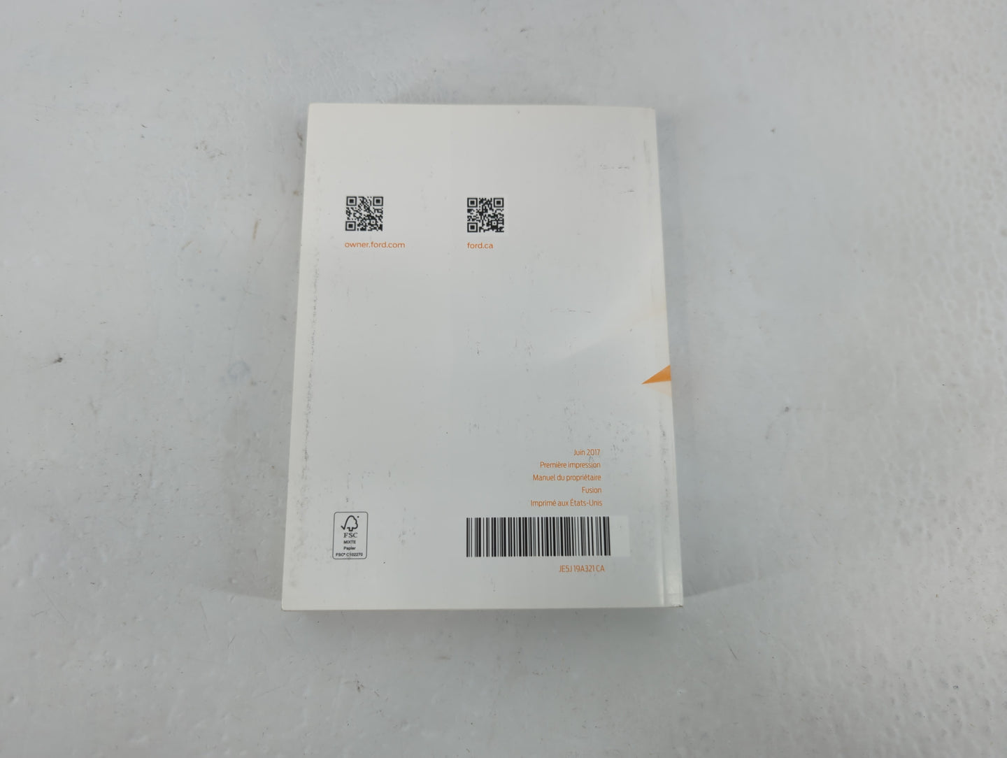 2018 Ford Fusion Owners Manual Book Guide P/N:JE5J 19A321 CA OEM Used Auto Parts - Oemusedautoparts1.com