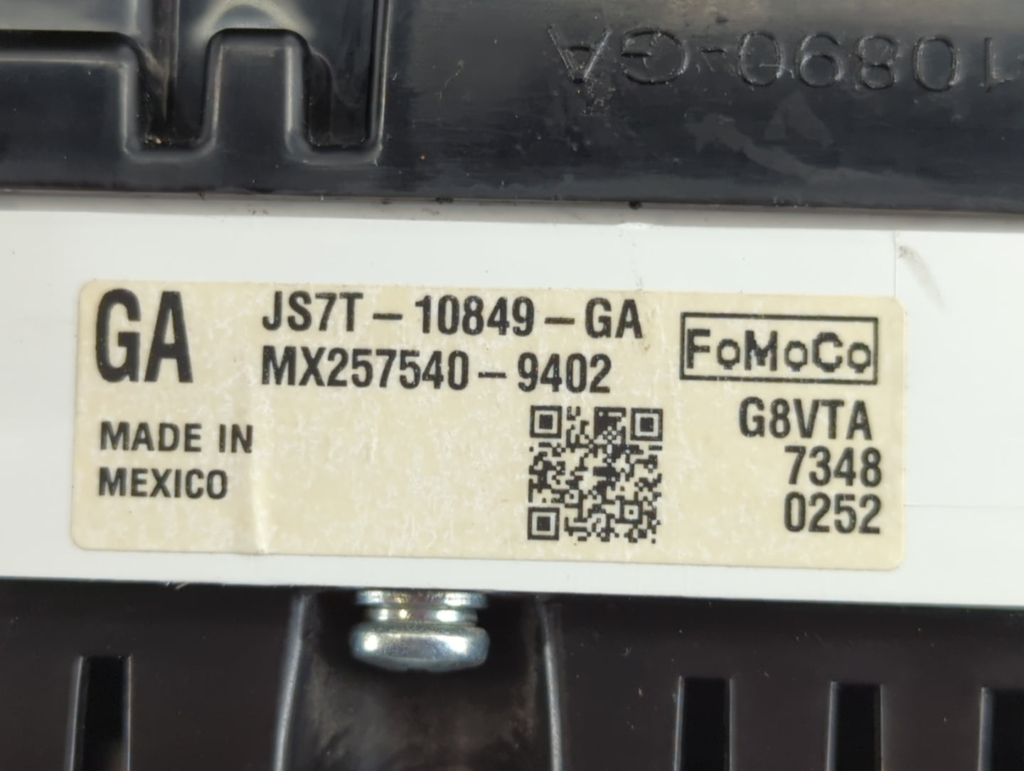 2018 Ford Fusion Instrument Cluster Speedometer Gauges P/N:JS7T-10849-GA Fits OEM Used Auto Parts - Oemusedautoparts1.com