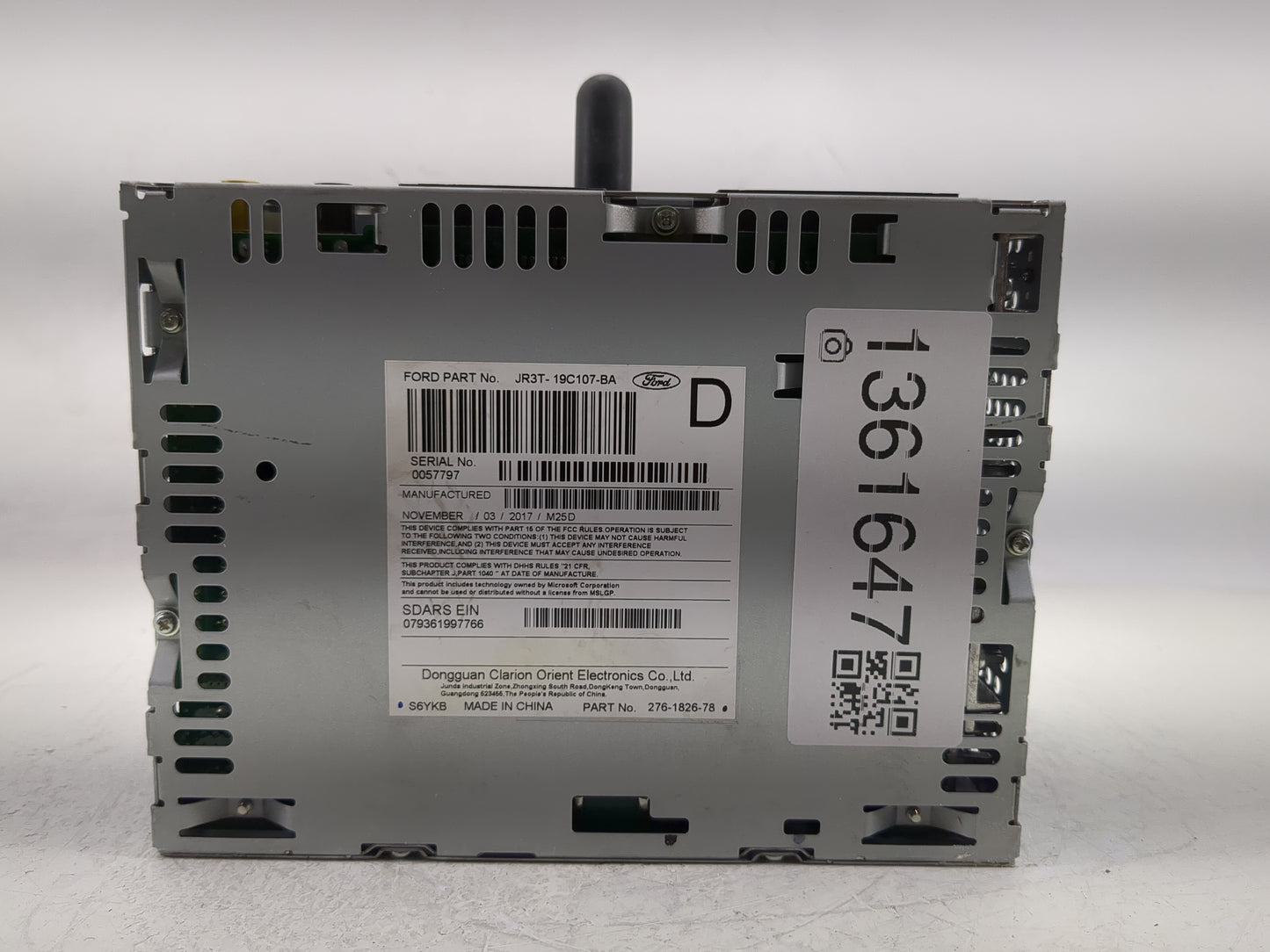 2018 Ford Mustang Radio AM FM Cd Player Receiver Replacement P/N:JR3T-19C107-BA Fits OEM Used Auto Parts - Oemusedautoparts1