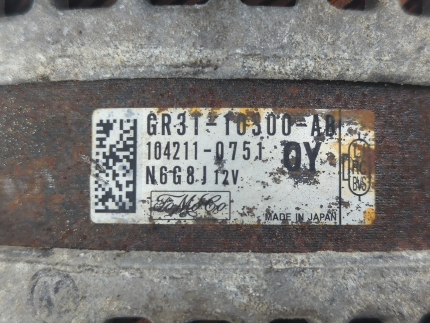 2016-2022 Ford Mustang Alternator Replacement Generator Charging Assembly Engine OEM P/N:GR3T-10300-AB Fits OEM Used Auto Pa