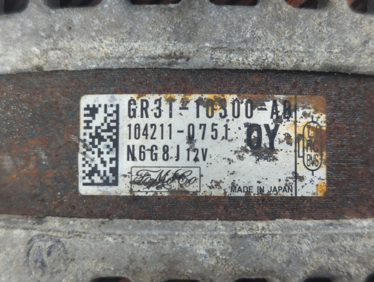 2016-2022 Ford Mustang Alternator Replacement Generator Charging Assembly Engine OEM P/N:GR3T-10300-AB Fits OEM Used Auto Pa