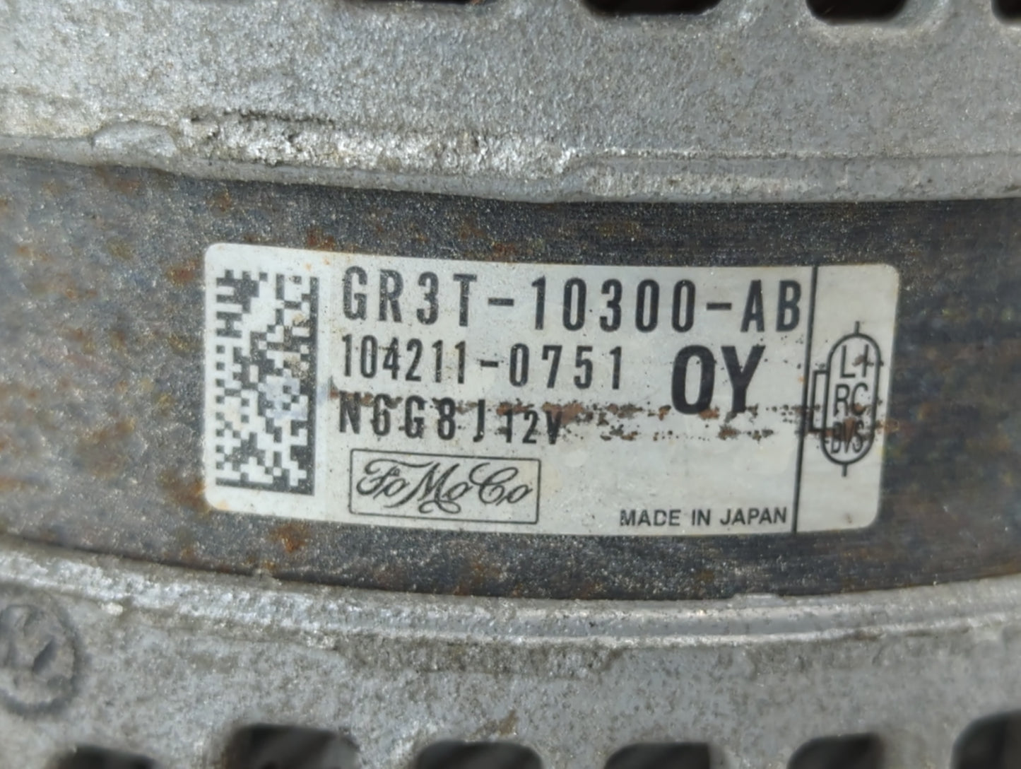 2016-2022 Ford Mustang Alternator Replacement Generator Charging Assembly Engine OEM P/N:104211-0751 GR3T-10300-AB Fits OEM 