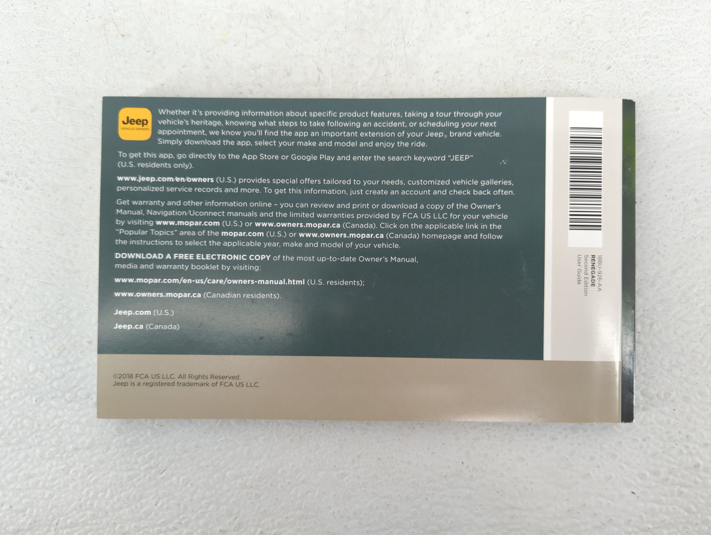 2018 Ford Ranger Owners Manual Book Guide P/N:18BU-926-AA OEM Used Auto Parts - Oemusedautoparts1.com