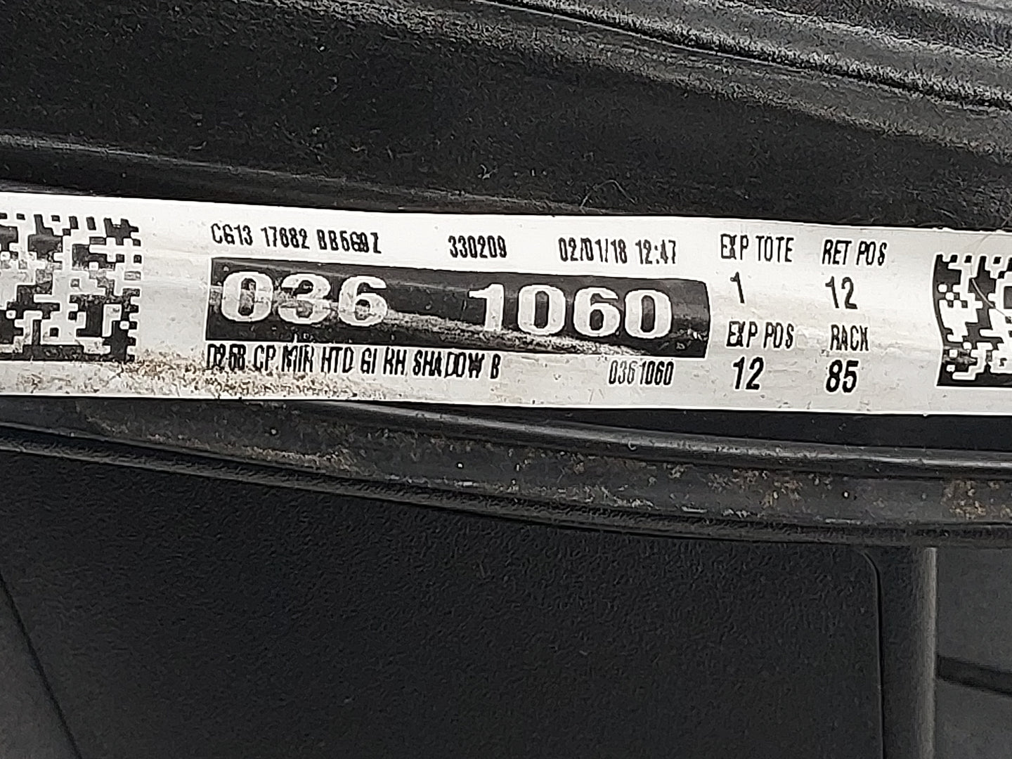 2013-2019 Ford Taurus Passenger Right Side View Manual Door Mirror Black - Oemusedautoparts1.com