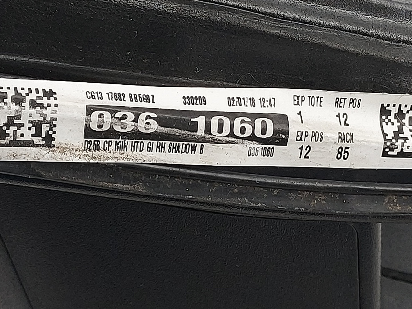 2013-2019 Ford Taurus Passenger Right Side View Manual Door Mirror Black - Oemusedautoparts1.com