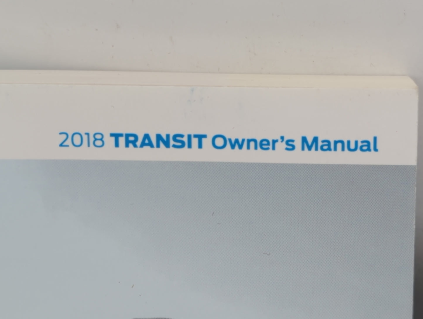 2018 Ford Transit Owners Manual Book Guide P/N:JK3J 19A321 AA OEM Used Auto Parts - Oemusedautoparts1.com