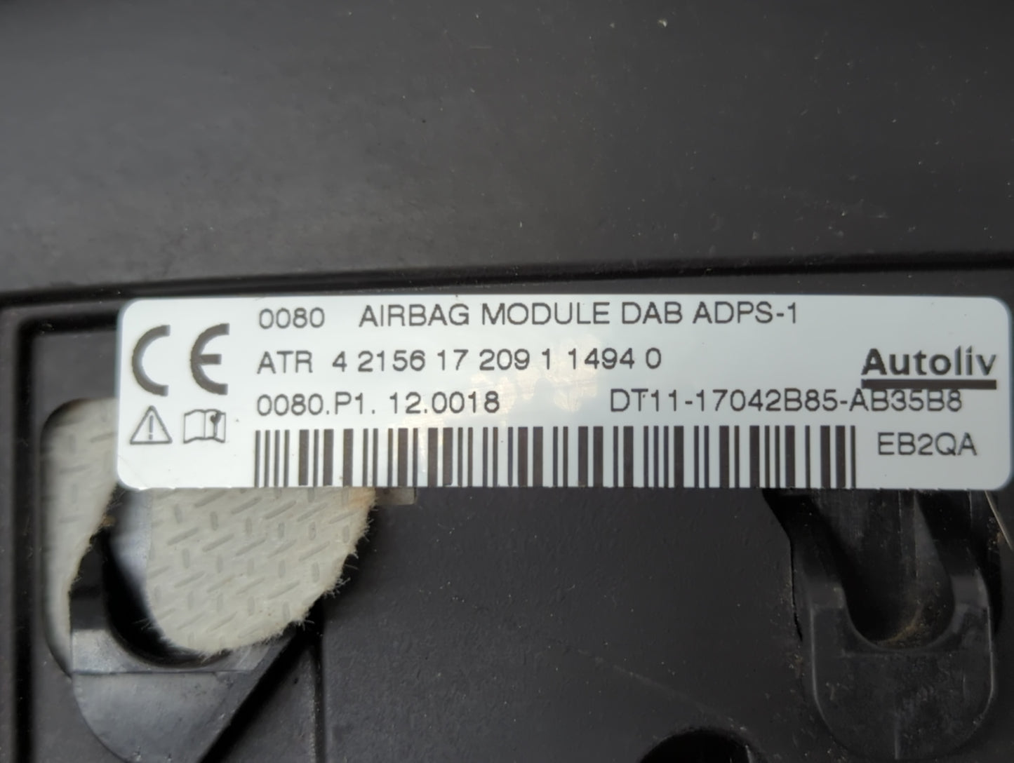 2018 Ford Transit Air Bag Driver Left Steering Wheel Mounted Fits OEM Used Auto Parts - Oemusedautoparts1.com