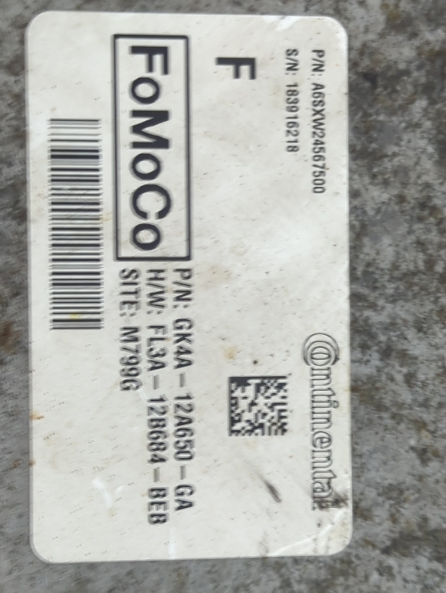 2018 Ford Transit 250 PCM Engine Control Computer ECU ECM PCU OEM P/N:GK4A-12A650-GA FL3A-12B684-BEB Fits Fits 2015 2016 201