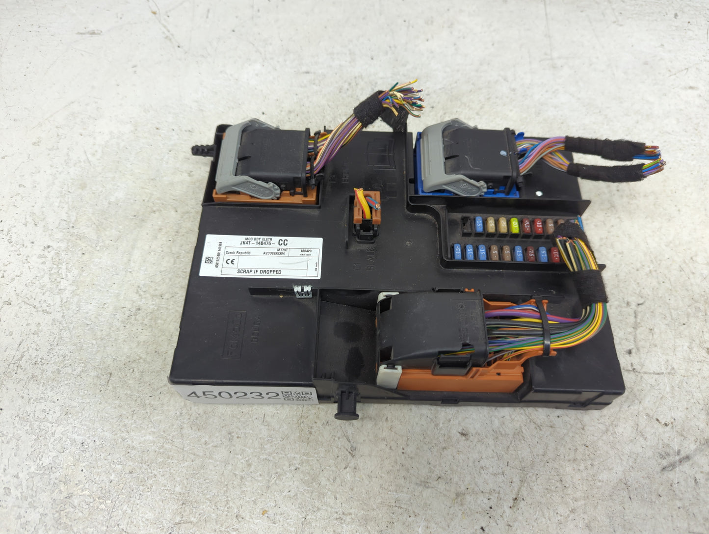2018 Ford Transit 250 Fusebox Fuse Box Panel Relay Module P/N:JK4T-14B476-CC A2C38895304 Fits Fits 2017 2019 OEM Used Auto P