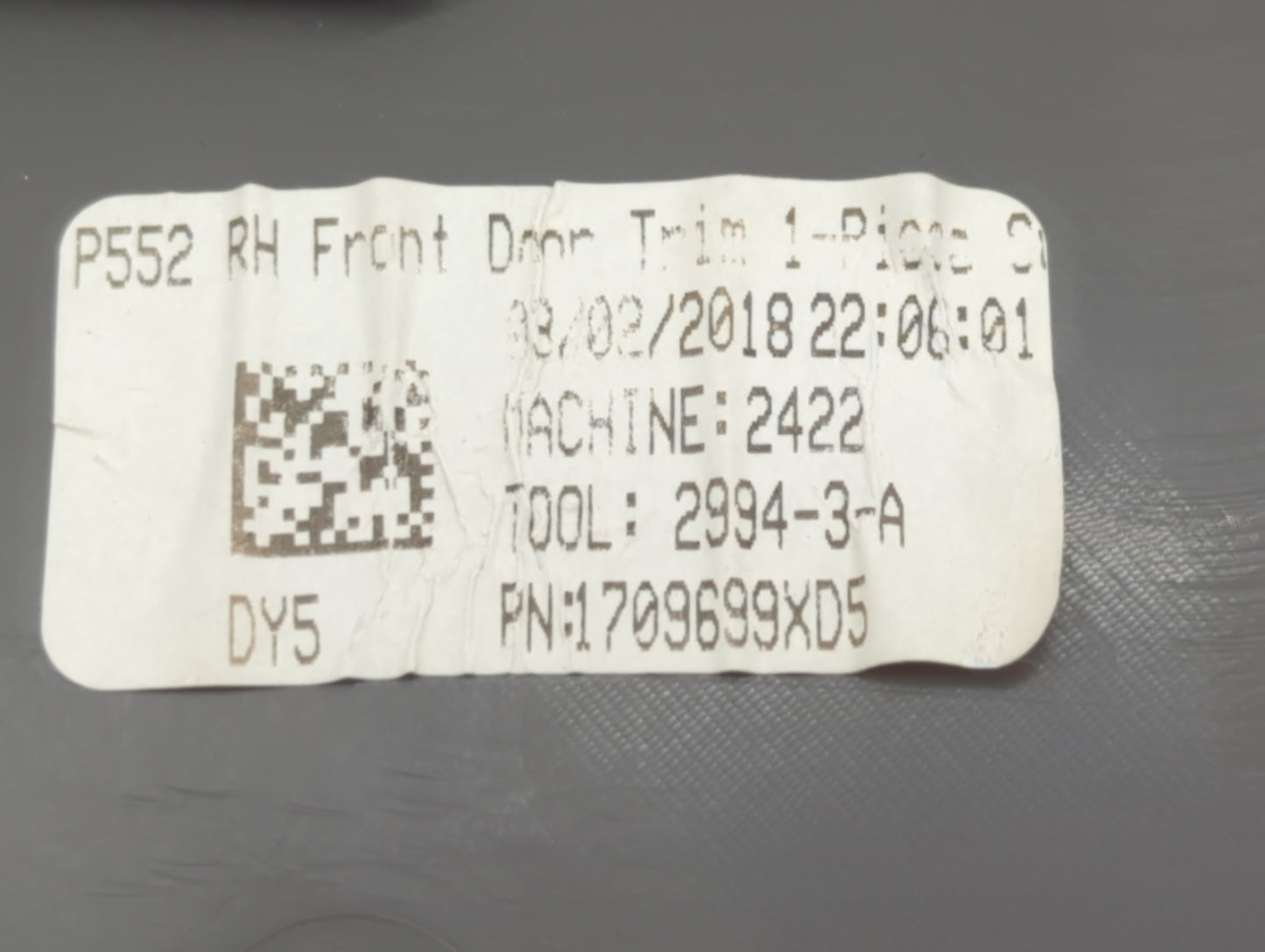 2018 Ford Trucks Ftf150 Front Right Passenger Interior Door Panel Trim - Oemusedautoparts1.com