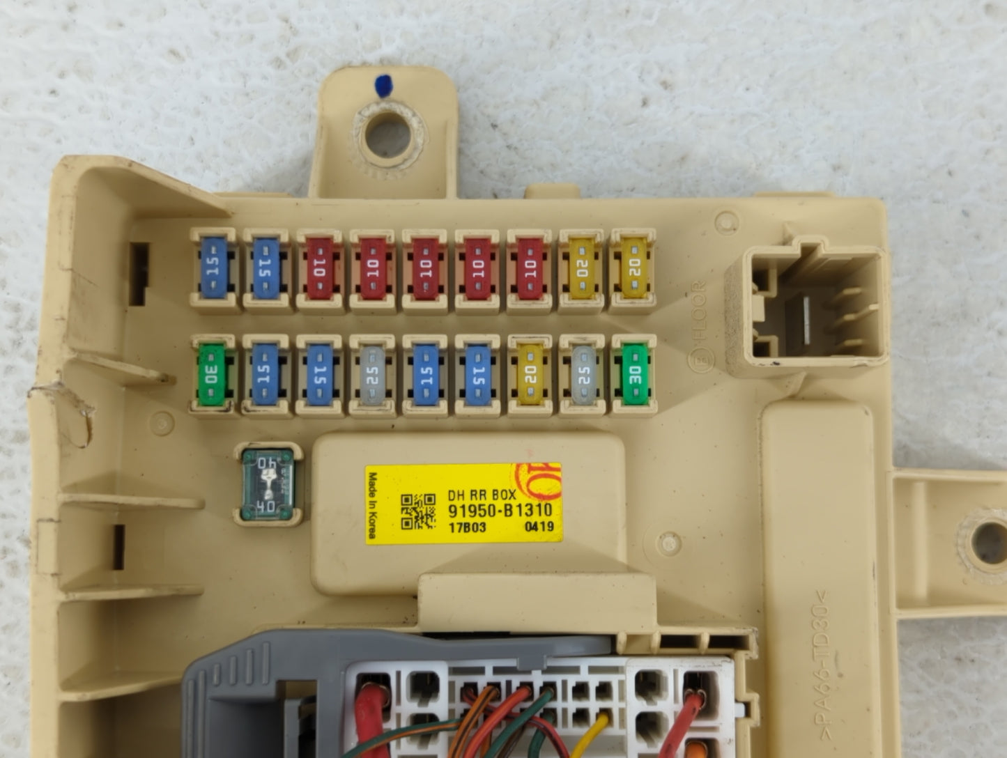 2018-2020 Genesis G80 Fusebox Fuse Box Panel Relay Module P/N:91950-B1310 Fits Fits 2018 2019 2020 OEM Used Auto Parts - Oem