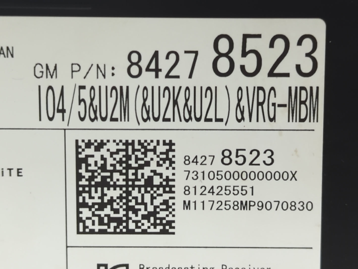 2018-2019 Gmc Acadia Am Fm Cd Player Radio Receiver - Oemusedautoparts1.com