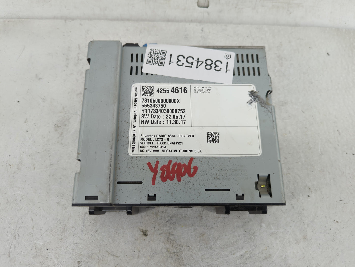 2018 Gmc Sierra 1500 Radio AM FM Cd Player Receiver Replacement P/N:555343750 42554616 Fits Fits 2019 2020 2021 OEM Used Aut